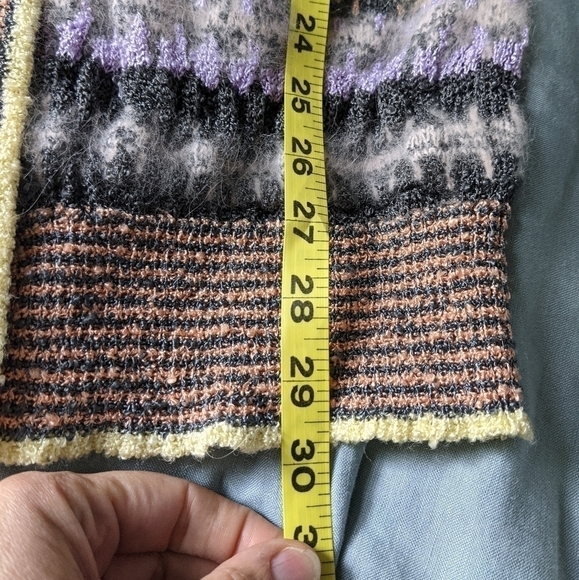 VINTAGE 80s Brenda French Soft Fuzzy Cardigan Sweater S - Picture 12 of 12